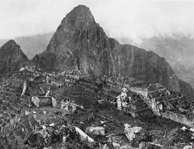 Ruinen Machu Picchu im Jahr 1911