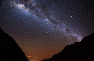 Nachthimmel über Machu Picchu