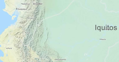 Karte Anreise Iquitos Peru