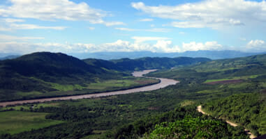 Tarapoto Blick uaf den Rio Cumbaza