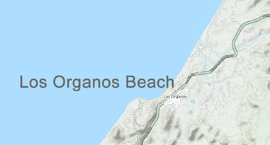 Los Organos Beach Peru Karte