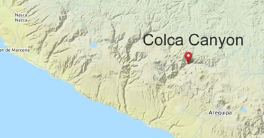 Karte Anreise Colca Canyon