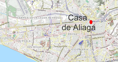 Karte Anreise Casa de Aliaga