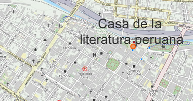 Karte Anreise Casa de la literatura peruana