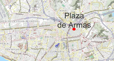 Plaza de Armas Peru Lima Karte