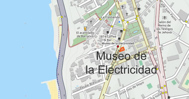 Karte Anreise Museo de la Electricidad