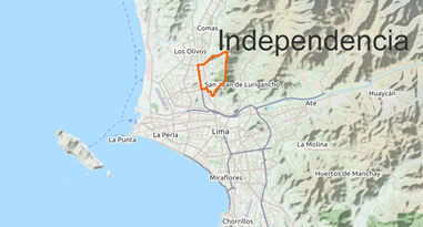 Karte Independencia Lima