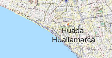 Karte Huaca Huallamarca
