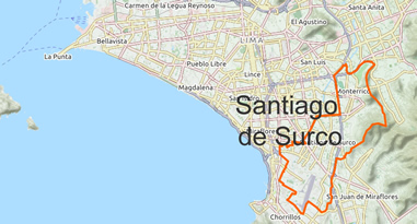 Santiago de Surco Karte