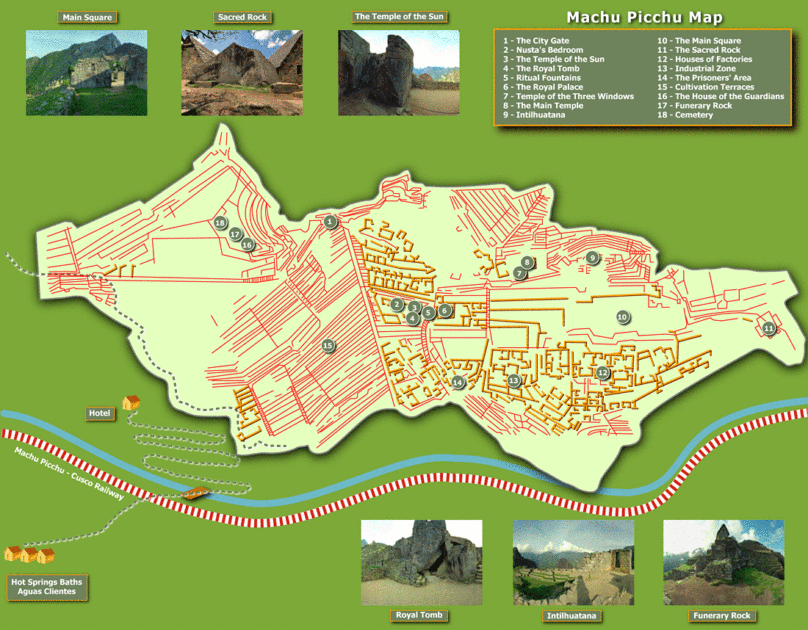 Karte von Machu Picchu