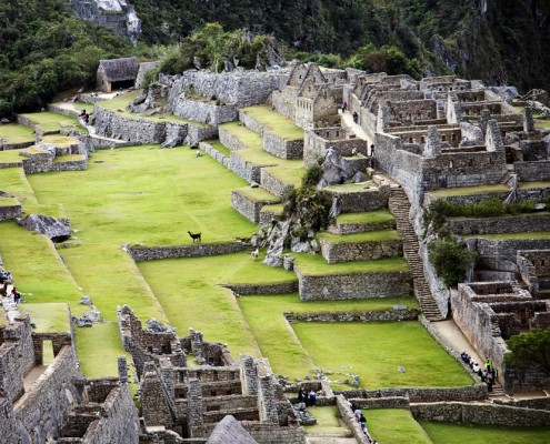 Machu Picchu Blick ins Zentrum