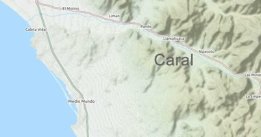 Karte Anreise Peru Caral
