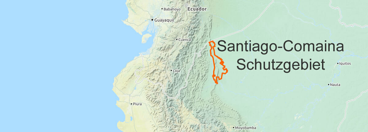 Santiago-Comaina Schutzgebiet Karte