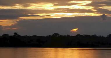Sonnenuntergang im Tambopata