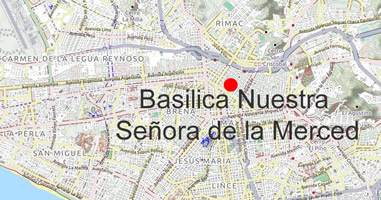 Karte Anreise Basilica Nuestra Señora de la Merced