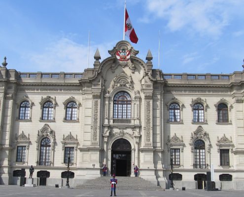 Der Palacio de Gobierno del Perú in Lima Regierungspalast