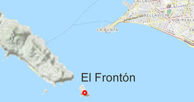 Karte Insel El Frontón vor Callao