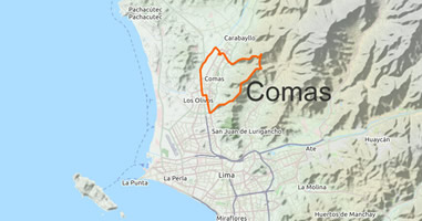 Karte Comas Lima Peru