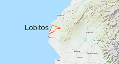 Lobitos in Peru Karte