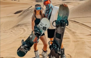 Echtes Sandboarding & Sandskiing zum Sonnenuntergang