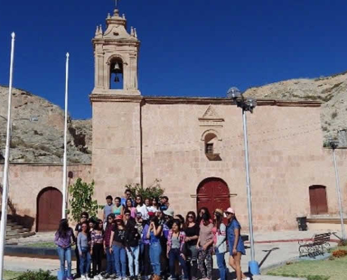 Iglesia Virgen del Rosario in La Calera: Neoklassische Ikone aus rosafarbenem Sillar