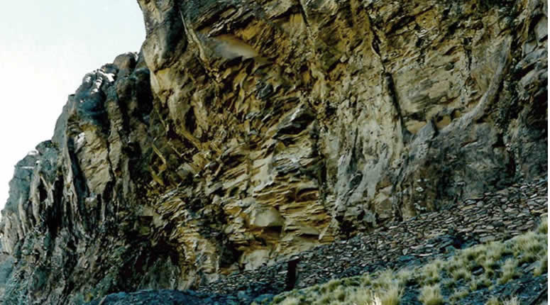Felskunst von Qelqatani im Altiplano von Puno in Peru