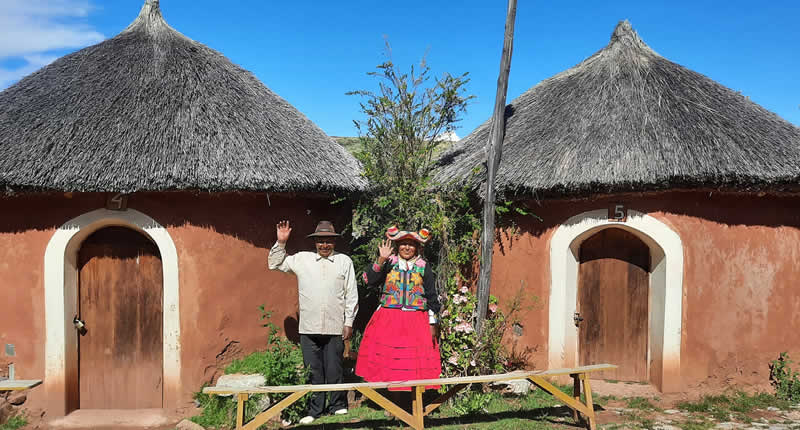 Hütten auf der Insel