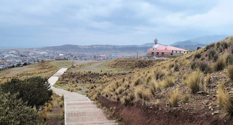 Mirador Kolqueparque über Ayaviri in der Provinz Melgar