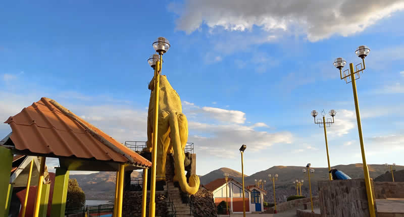 Aussichtspunkt über dem Titicacasee in Alto Puno