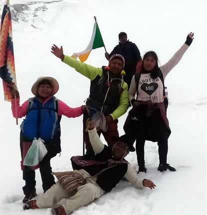 Schnee am Gipfel Nevado de Chichiqhapaq