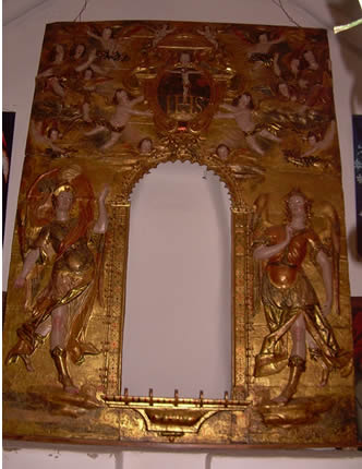 vergoldeter Retablo-Rahmen (Altartafel)