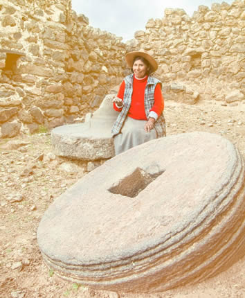 Molino hidráulico de mineral de la época colonial